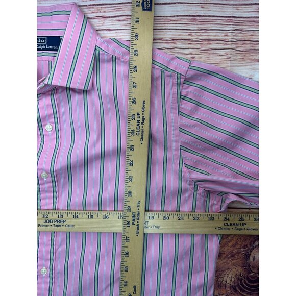 Polo Ralph Lauren Men's Pink Short Sleeve Shirt 16.5 Large - Picture 5 of 5